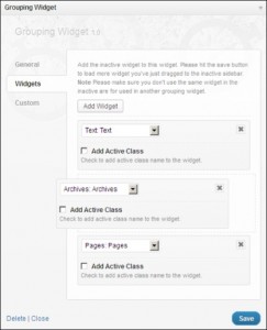 Grouping Widget
