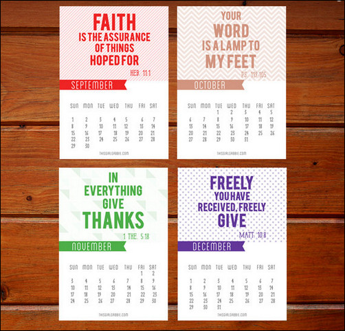 Bible Verse Calendar